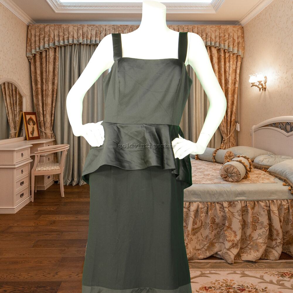 Vera Wang Black Tier Avant-Garde Chic Dress L - Picture 3 of 4